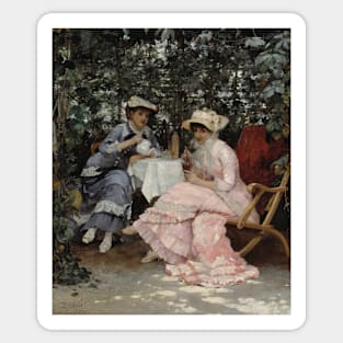 Sitting Under the Arbor by Hugo Birger Sticker